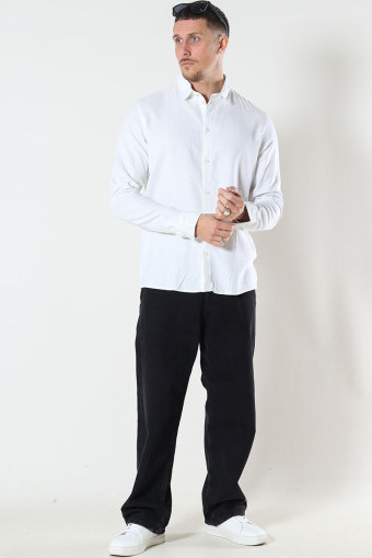 Enea Allan Linen Shirt LS White