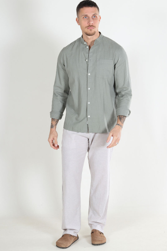 Allan China Linen Shirt Vetiver