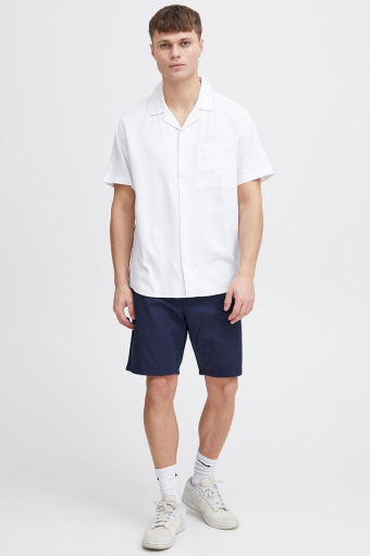 Allan Cuba Linen Shirt White