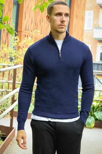 FRANKIE HALF ZIP KNIT Navy