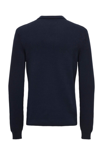 Phil Rib LS Polo Knit Parisian Night