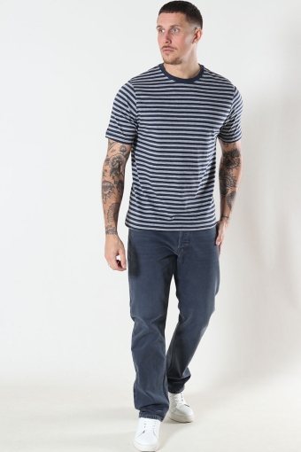 T-shirt Striped Oxford Grey/Heather Blue