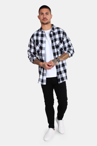 Checked Flanell Skjorta Black/White