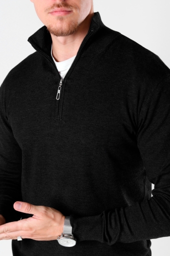 FRANKIE HALF ZIP KNIT Black