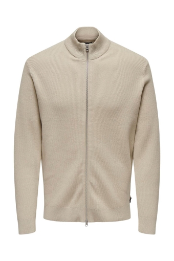 Phil Structure Cardigan Zip Knit Silver Lining