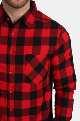 Checked Flanell Skjorta Red/Black