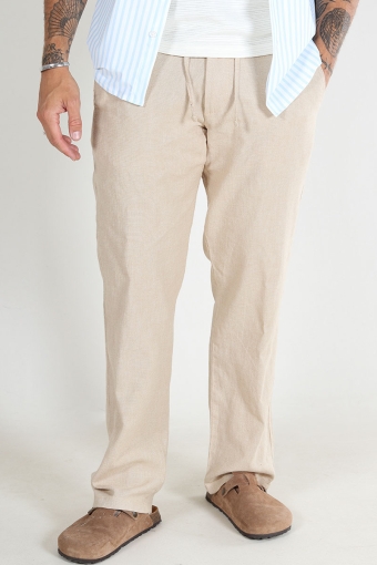 Brody Straight Fit Linen Pants Incense