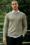 JEFF GREYSON CREW KNIT Dark Beige